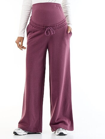 Jogging premaman wide leg in french terry