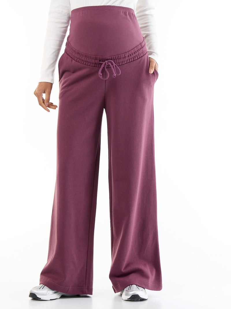 Jogging premaman wide leg in french terry Viola - Kiabi