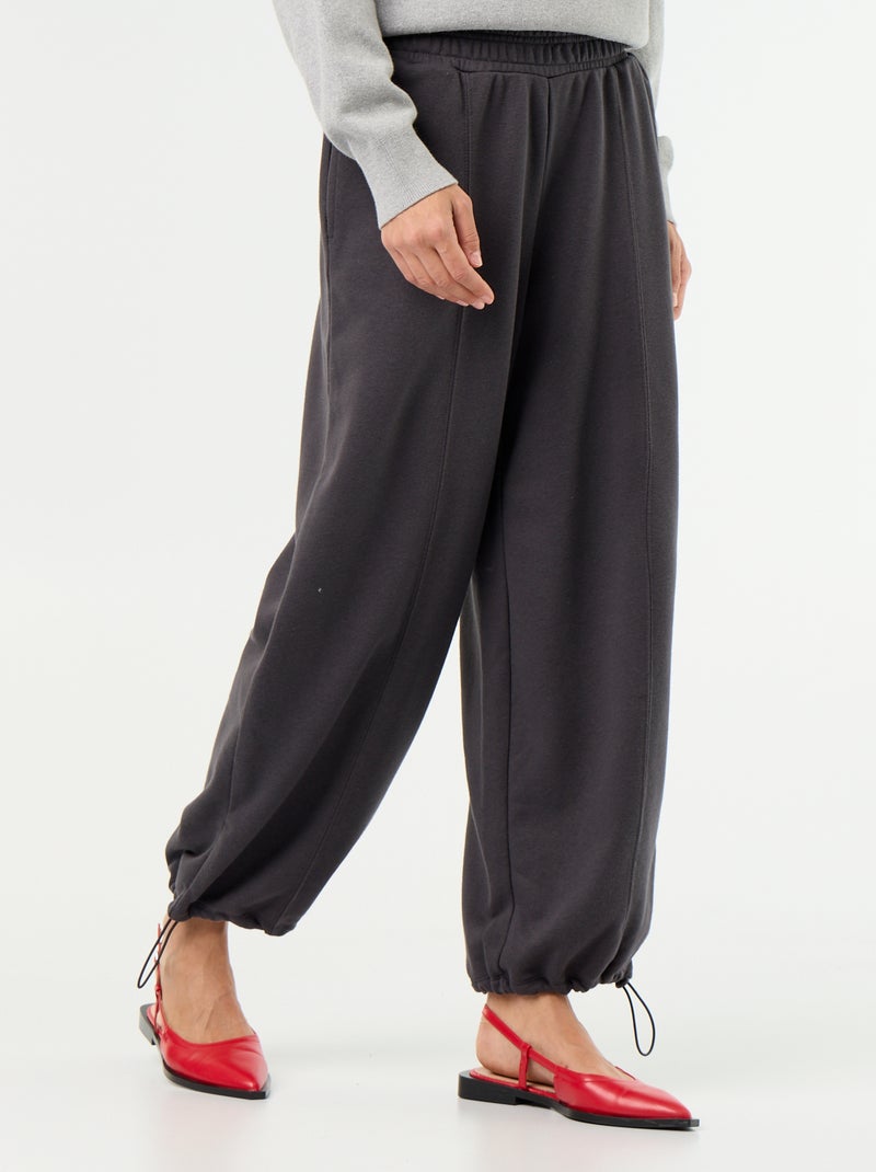 Jogging sportivo ampio Nero - Kiabi