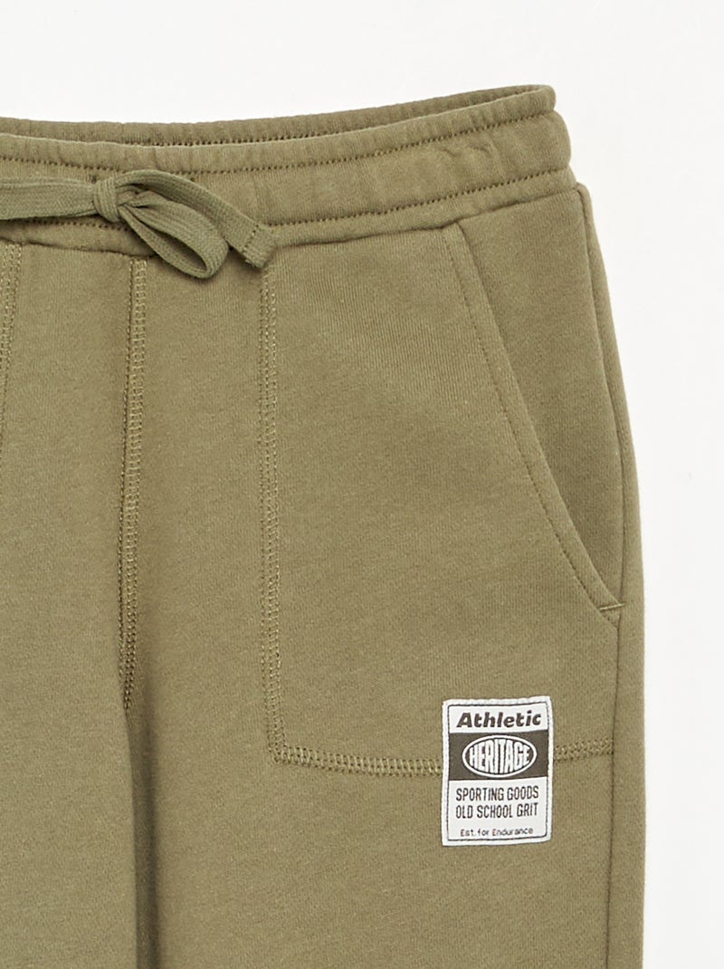 Jogging sportivo in French Terry Kaki - Kiabi