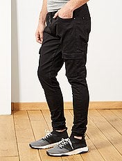 Jogg-jeans mimetico cargo pant chino Jogging Pantaloni in Jeans-look Blu//Cachi Nuovo