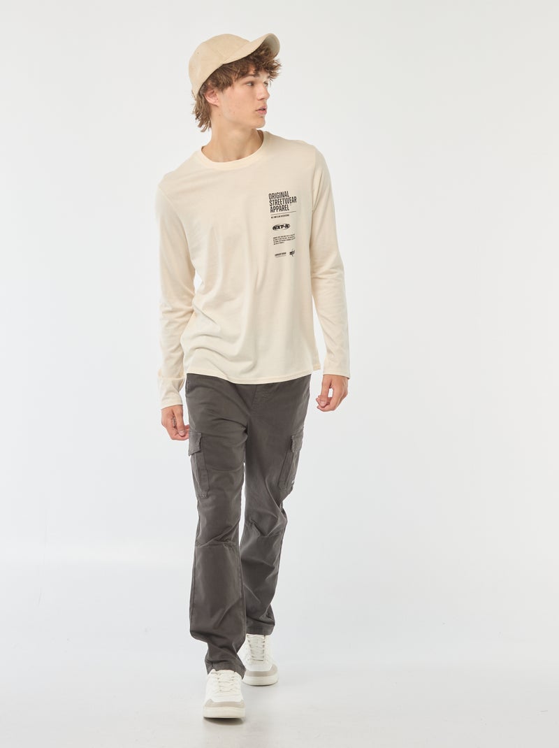 Jogpant con tasche con patta Grigio - Kiabi