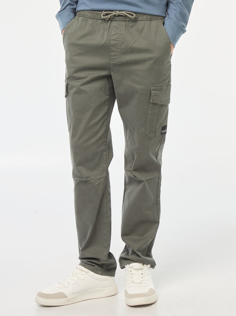 Jogpant con tasche con patta Verde - Kiabi