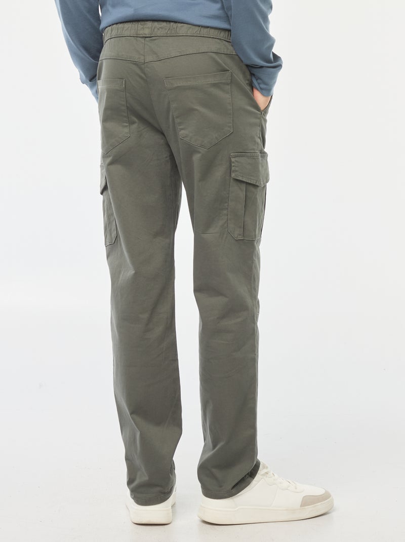 Jogpant con tasche con patta Verde - Kiabi
