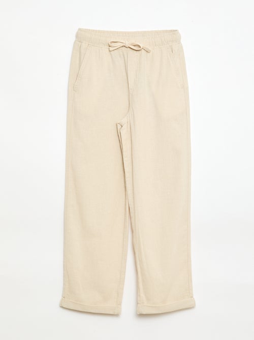 Jogpant in lino misto - Kiabi