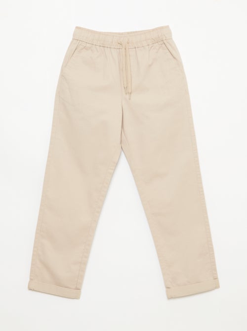 Jogpant tinta unita con orli - Kiabi