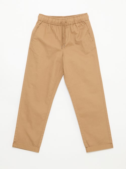 Jogpant tinta unita con orli - Kiabi