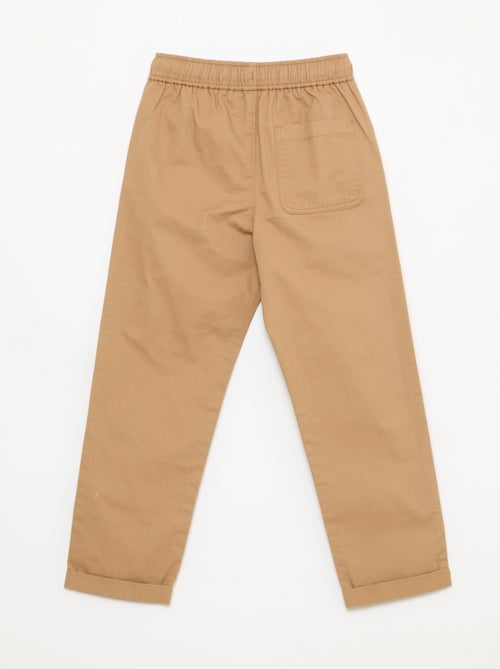 Jogpant tinta unita con orli - Kiabi