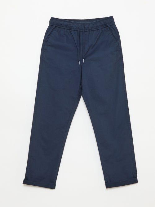 Jogpant tinta unita con orli - Kiabi