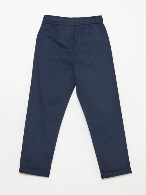 Jogpant tinta unita con orli - Kiabi