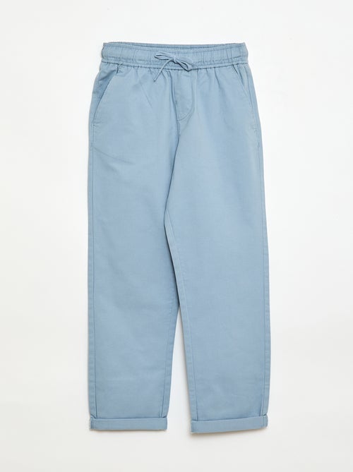 Jogpant tinta unita con orli - Kiabi