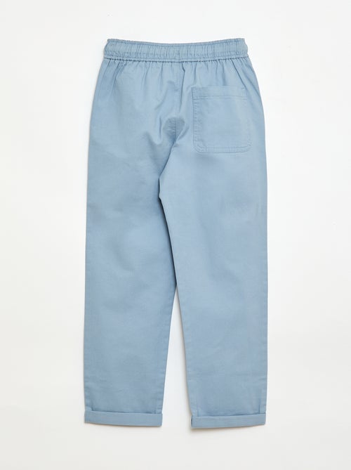 Jogpant tinta unita con orli - Kiabi