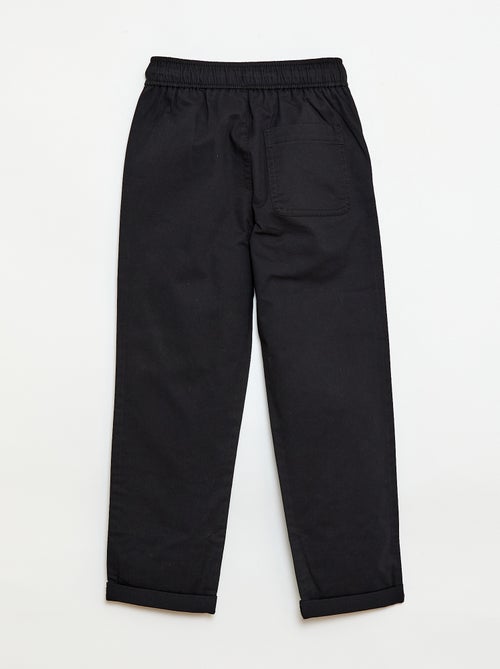 Jogpant tinta unita con orli - Kiabi