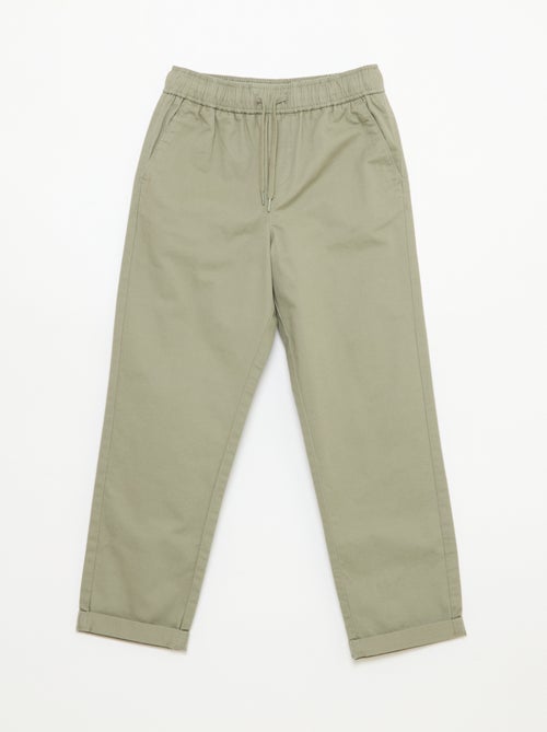 Jogpant tinta unita con orli - Kiabi