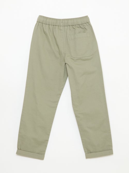 Jogpant tinta unita con orli - Kiabi