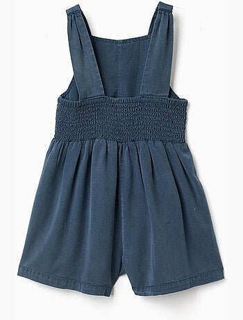 Jumpsuit corto senza maniche in lyocell con cut-out