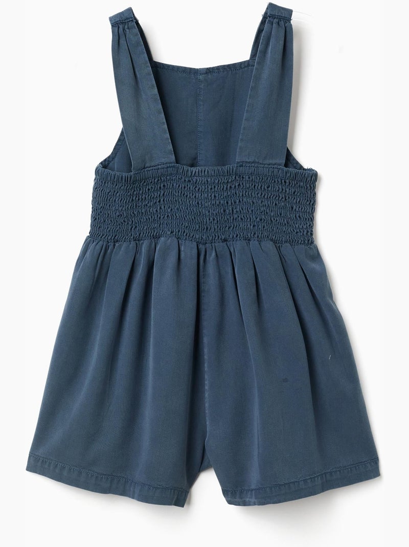 Jumpsuit corto senza maniche in lyocell con cut-out Blu scuro - Kiabi