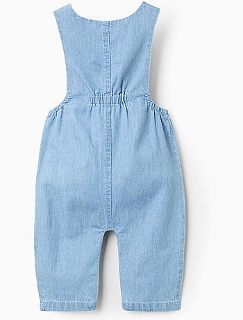 Jumpsuit in denim di cotone con elastico
