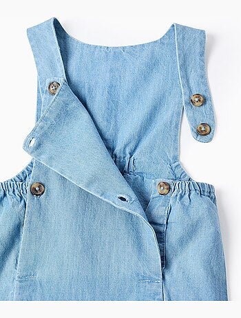 Jumpsuit in denim di cotone con elastico
