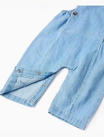 Jumpsuit in denim di cotone con elastico