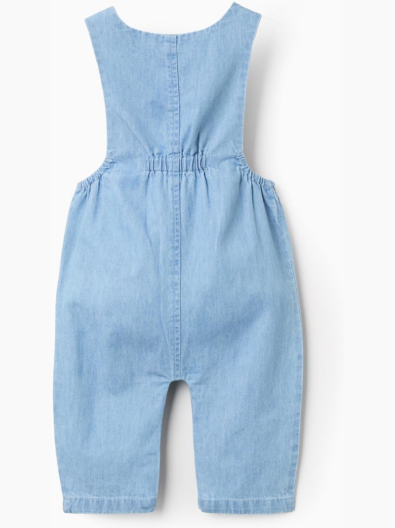 Jumpsuit in denim di cotone con elastico Blu Blu - Kiabi
