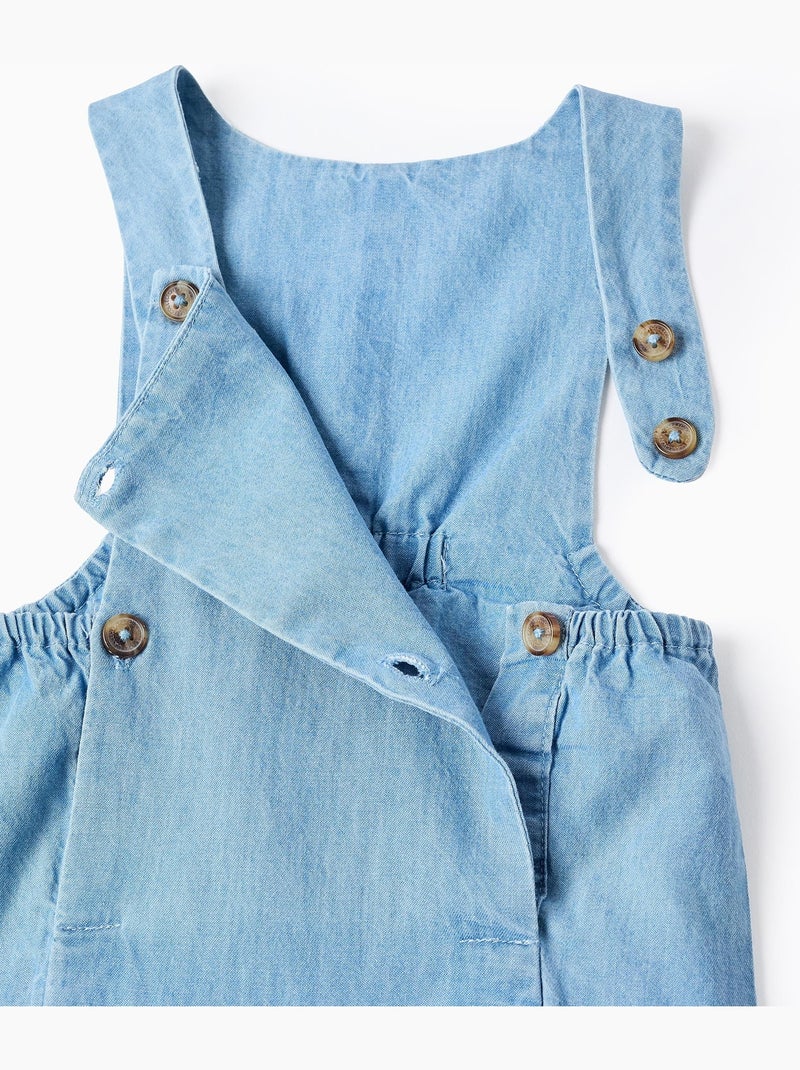 Jumpsuit in denim di cotone con elastico Blu Blu - Kiabi
