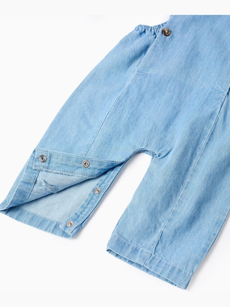 Jumpsuit in denim di cotone con elastico Blu Blu - Kiabi