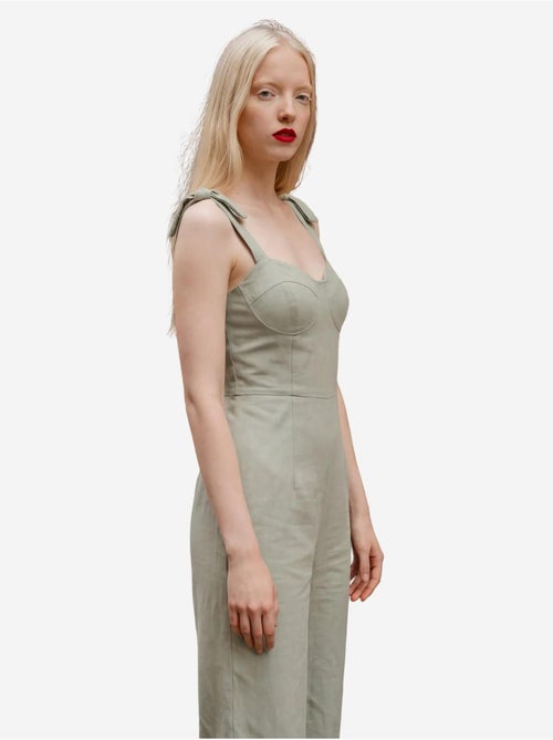 Jumpsuit in misto lino con scollo a cuore my fashion - Kiabi Jumpsuit in misto lino con scollo a cuore my fashion - Kiabi