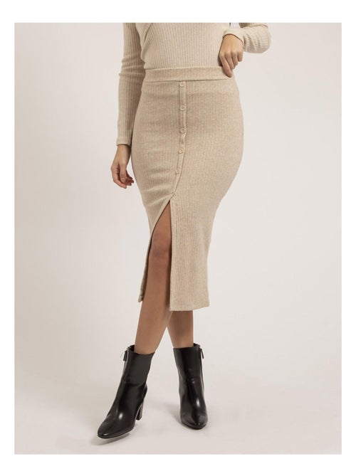 Jupe mi-longue maille XASHERE - Kiabi