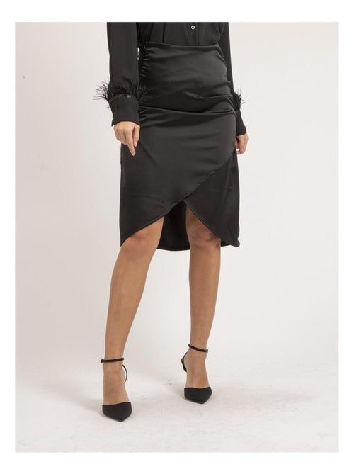 Jupe mi-longue satin XARENA - Kiabi