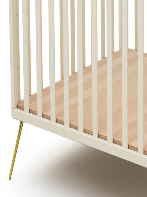 JURABABY - Box bambini ONLY legno - Bianco/Giallo - 100 x 100 cm - Kiabi