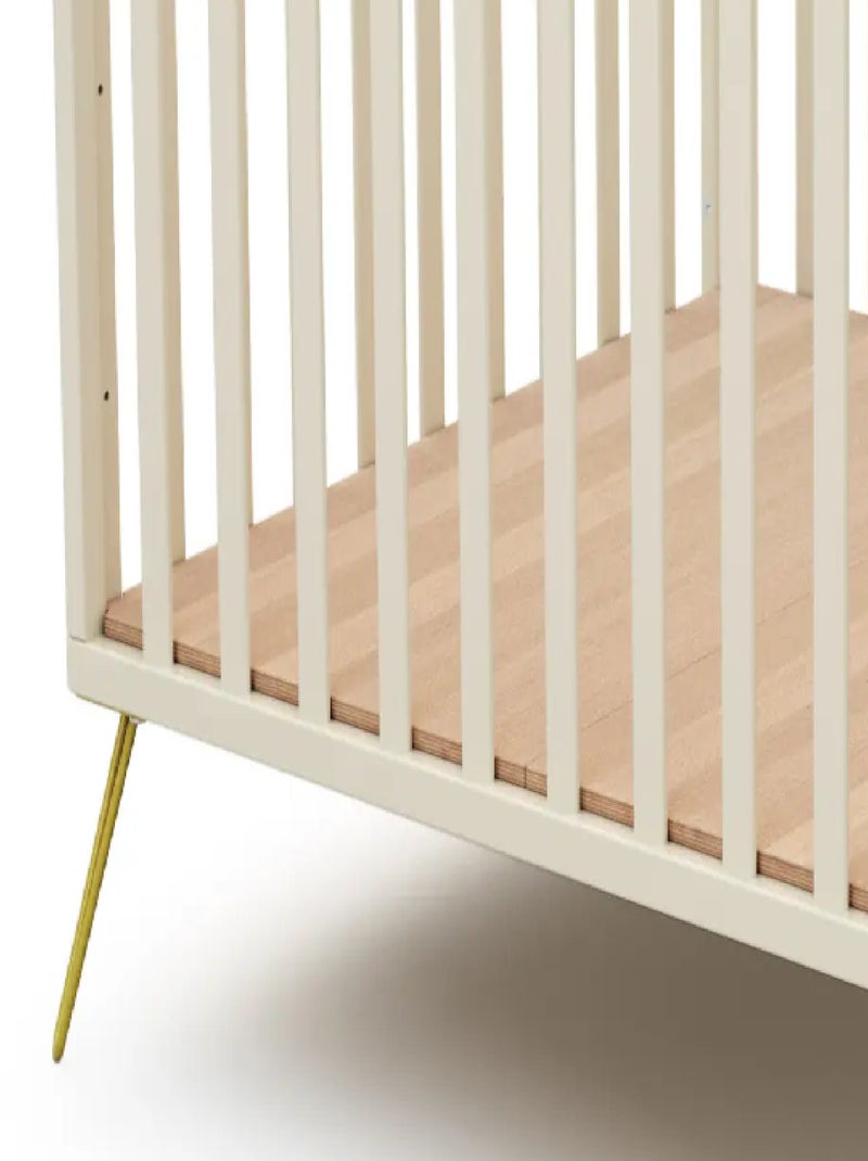 JURABABY - Box bambini ONLY legno - Bianco/Giallo - 100 x 100 cm Bianco Giallo - Kiabi