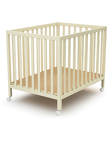 Jurababy - box rettangolare in legno fara - bianco perla
