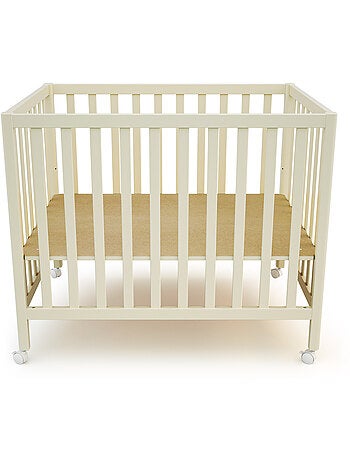 Jurababy - box rettangolare in legno fara - bianco perla
