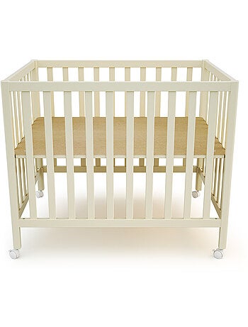 Jurababy - box rettangolare in legno fara - bianco perla