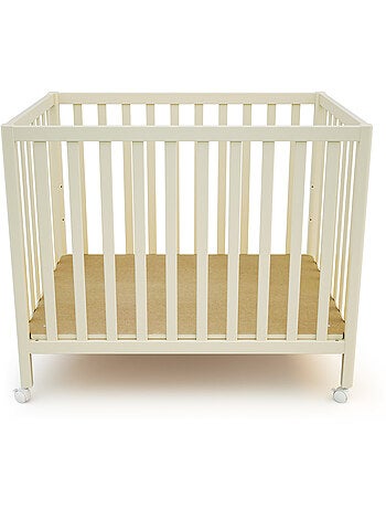 Jurababy - box rettangolare in legno fara - bianco perla