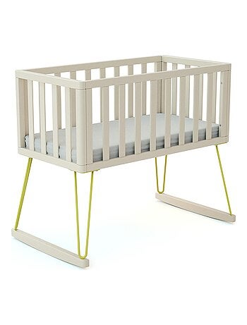 JURABABY - Culla a dondolo neonati legno ONLY - Terracotta - 40 x 80 - 90 x 52 x 75 cm