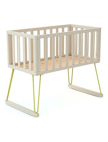 JURABABY - Culla a dondolo neonati legno ONLY - Terracotta - 40 x 80 - 90 x 52 x 75 cm