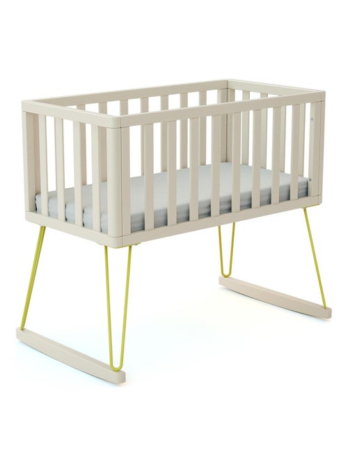 JURABABY - Culla a dondolo neonati legno ONLY - Giallo - 40 x 80 - 90 x 52 x 75 cm - Kiabi