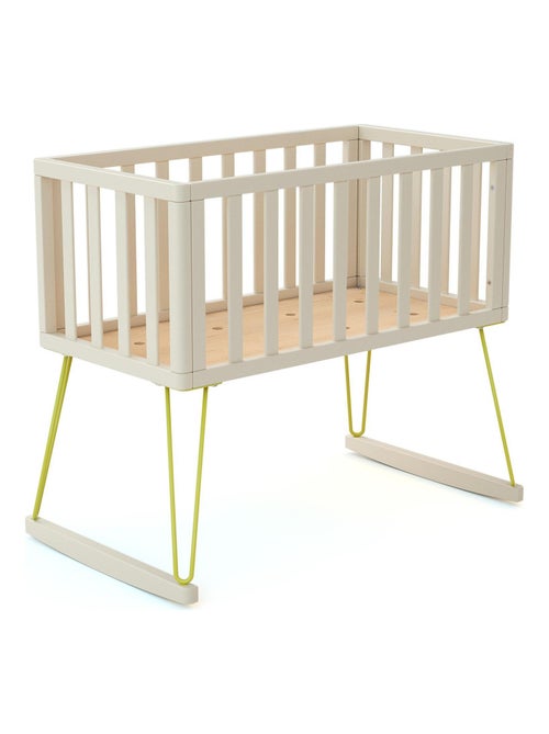 JURABABY - Culla a dondolo neonati legno ONLY - Giallo - 40 x 80 - 90 x 52 x 75 cm - Kiabi