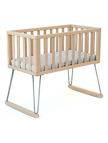 JURABABY - Culla a dondolo neonati legno ONLY - Terracotta - 40 x 80 - 90 x 52 x 75 cm