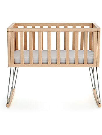 Jurababy - culla a dondolo neonati legno only - terracotta - 40 x 80 - 90 x 52 x 75 cm