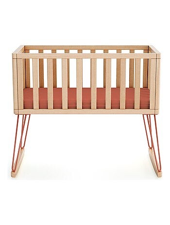 JURABABY - Culla a dondolo neonati legno ONLY - Terracotta - 40 x 80 - 90 x 52 x 75 cm
