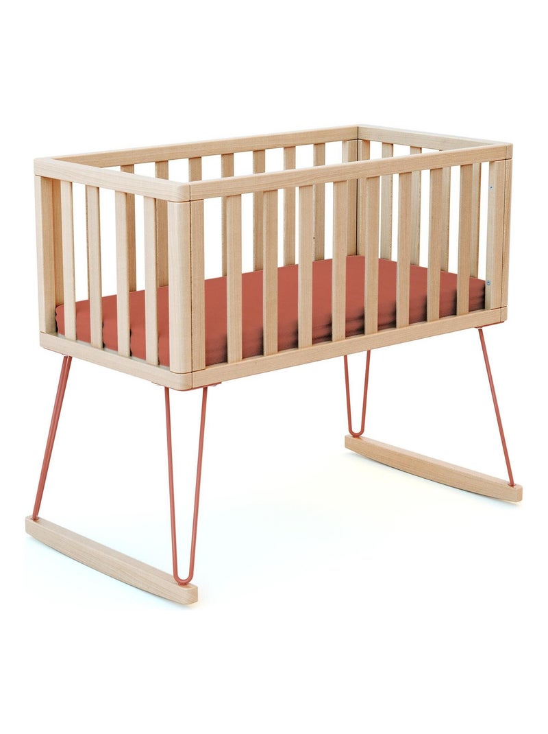 JURABABY - Culla a dondolo neonati legno ONLY - Terracotta - 40 x 80 - 90 x 52 x 75 cm Marrone - Kiabi