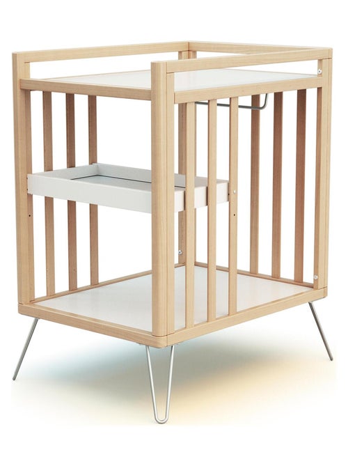 JURABABY - Fasciatoio com 2 prateleiras ONLY legno - Faggio/Acciacaio - 76 x 56 x 94 cm - Kiabi