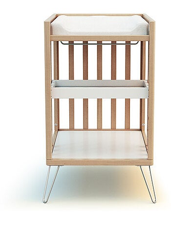 Jurababy - fasciatoio com 2 prateleiras only legno - faggio/terracotta - 76 x 56 x 94 cm