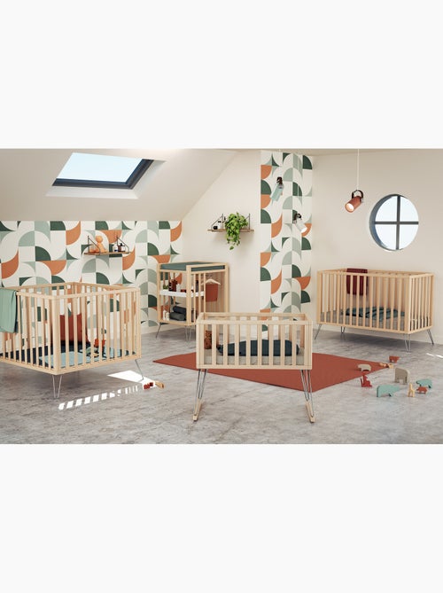 JURABABY - Fasciatoio com 2 prateleiras ONLY legno - Faggio/Acciacaio - 76 x 56 x 94 cm - Kiabi