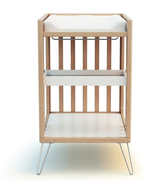 JURABABY - Fasciatoio com 2 prateleiras ONLY legno - Faggio/Acciacaio - 76 x 56 x 94 cm - Kiabi