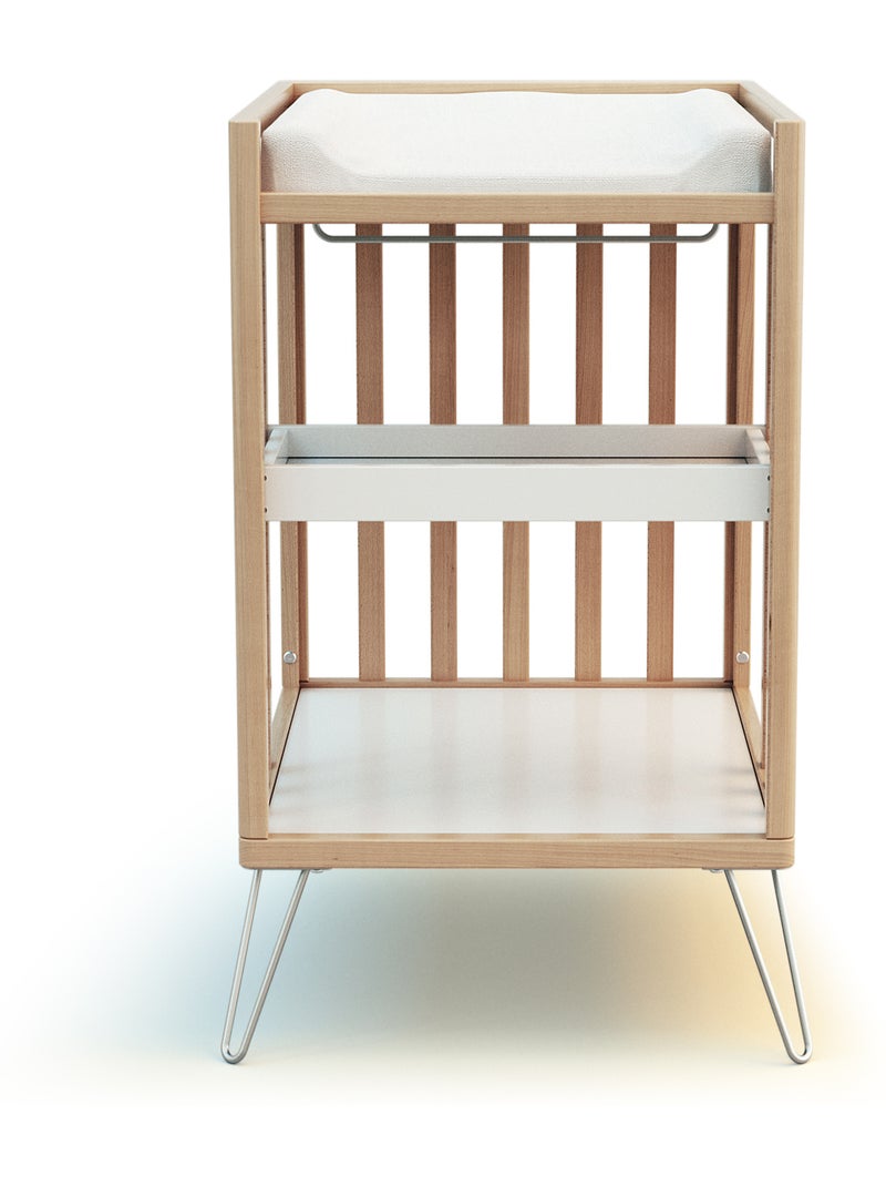 JURABABY - Fasciatoio com 2 prateleiras ONLY legno - Faggio/Acciacaio - 76 x 56 x 94 cm Marrone chiaro - Kiabi