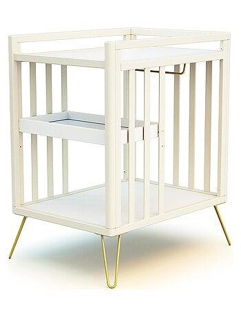 JURABABY - Fasciatoio com 2 prateleiras ONLY legno - Faggio/Terracotta - 76 x 56 x 94 cm